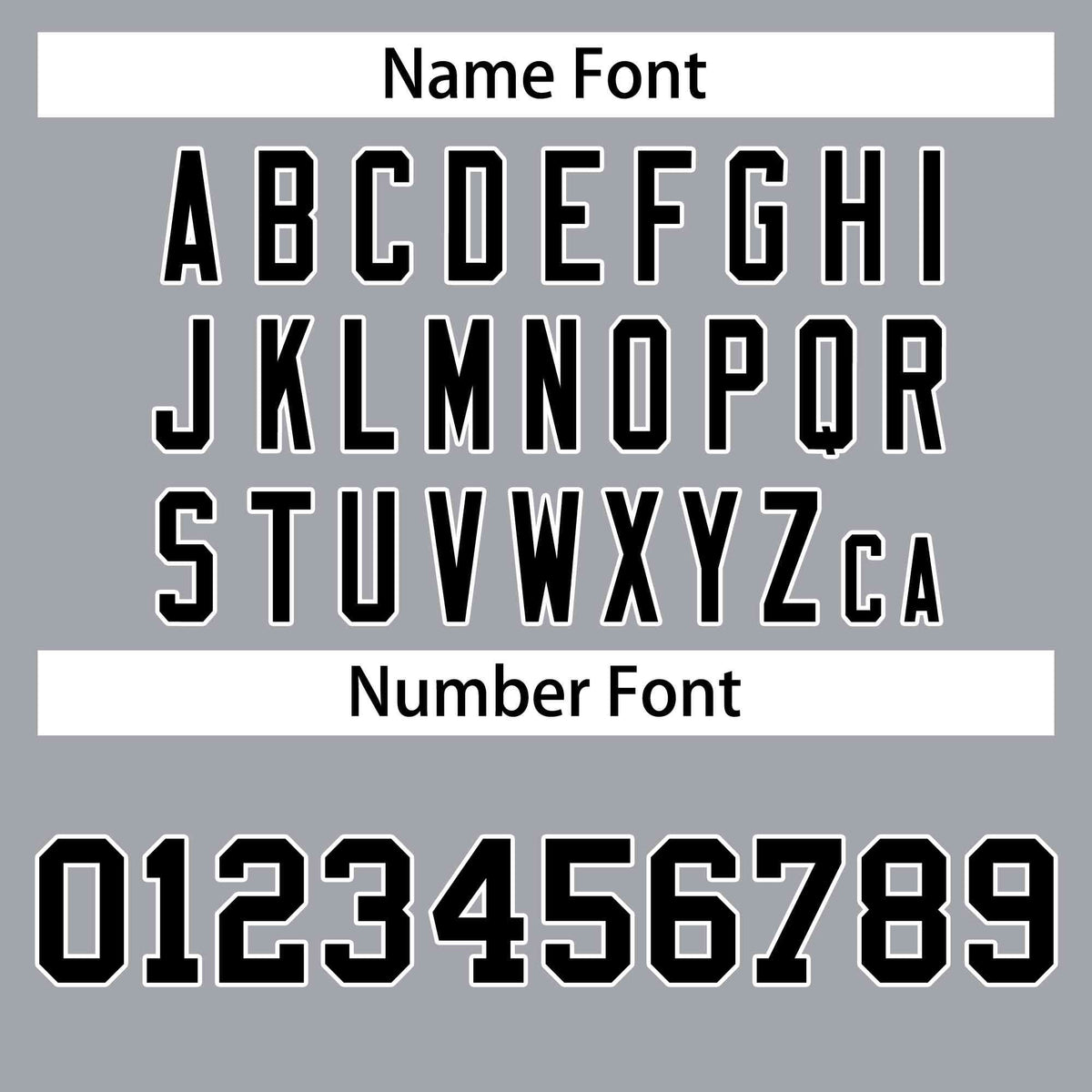 personalised bomber jacket name and number font