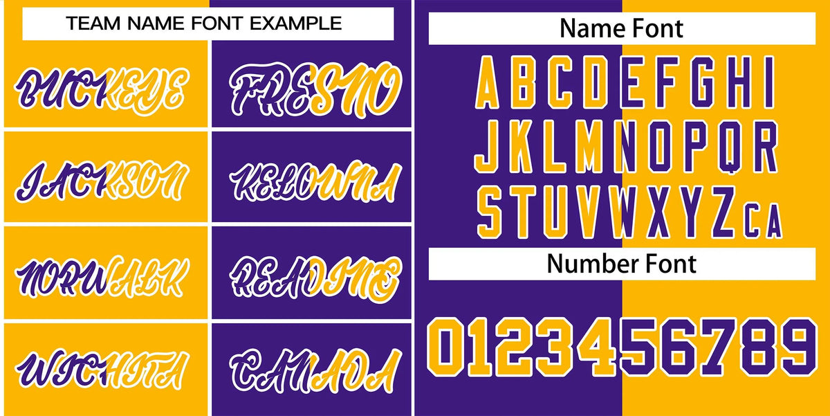 Custom Purple Gold-White Letterman Two Tone Split Fashion Varsity Full-Snap Jacket