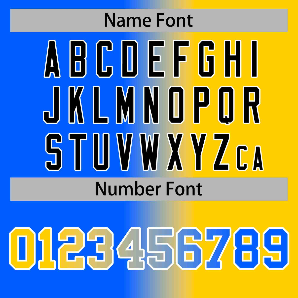 Custom Yellow Blue-White Gradient Fashion Letterman Bomber Varsity Jacket