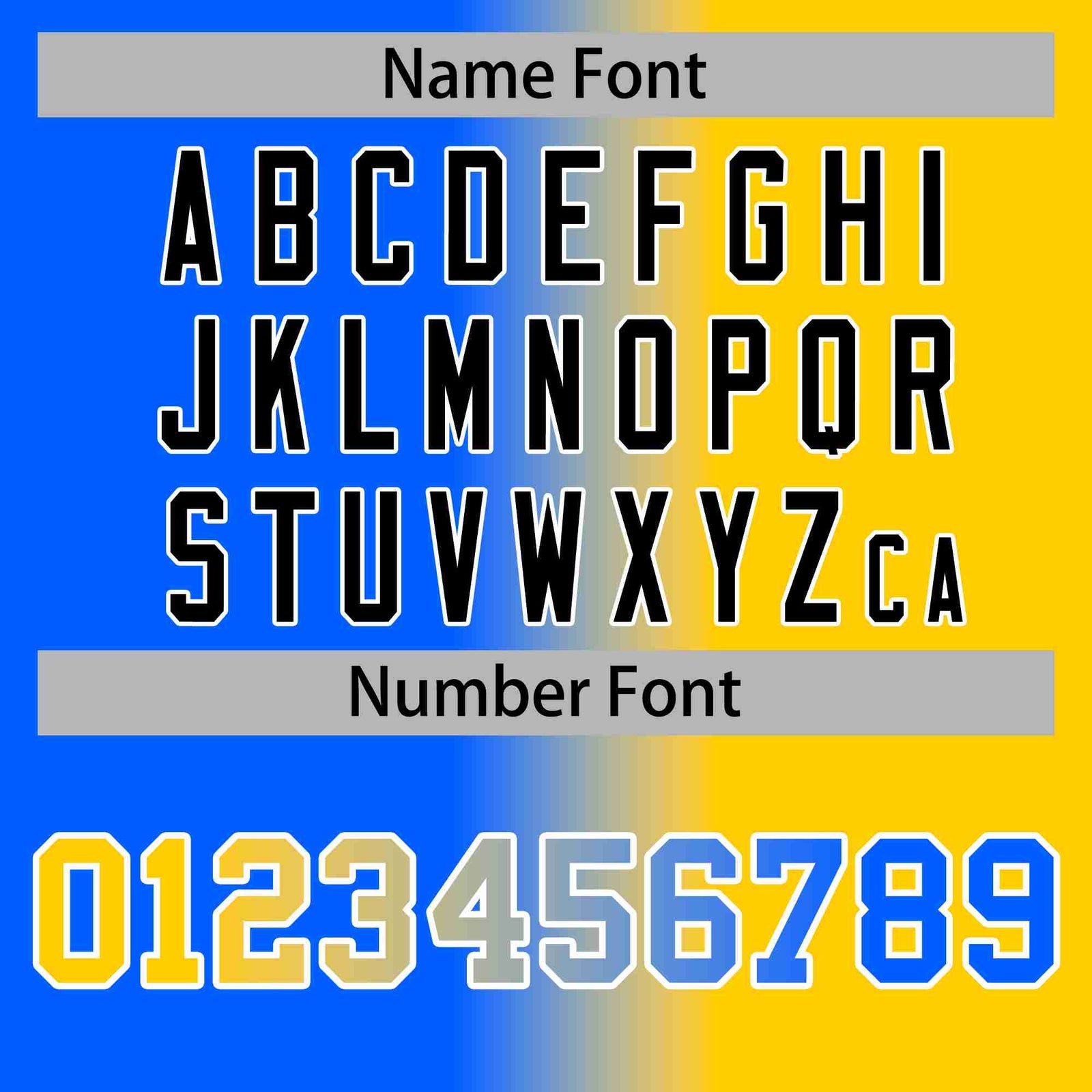 Custom Yellow Blue-White Gradient Fashion Letterman Bomber Varsity Jacket