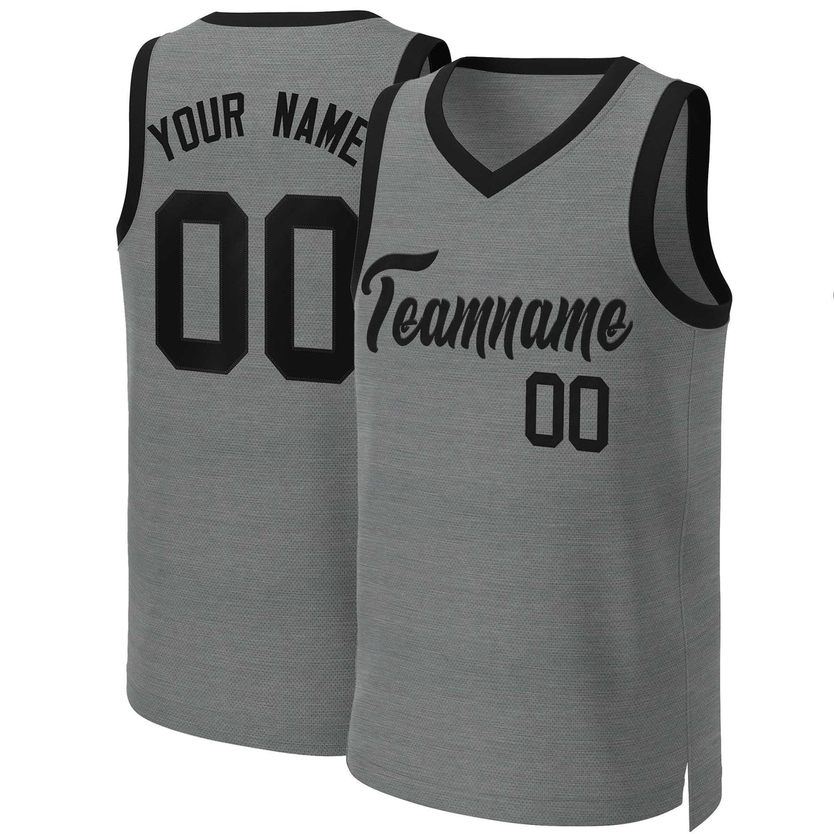 Custom Dark Gray Black Classic Tops Basketball Jersey
