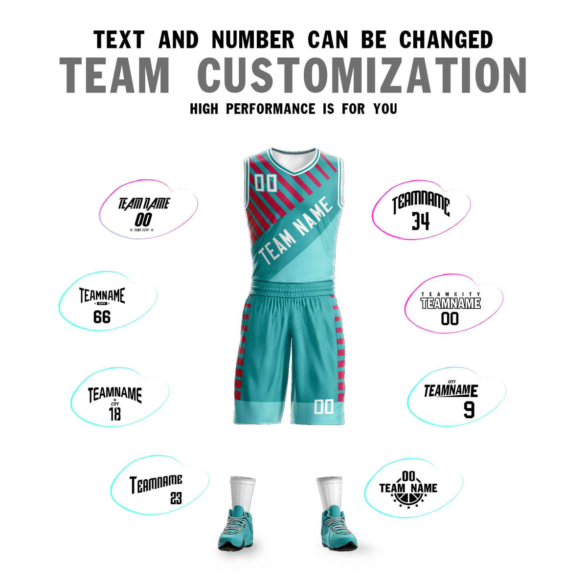 Custom Teal White Graffiti Pattern Sets Bar Element Basketball Jersey