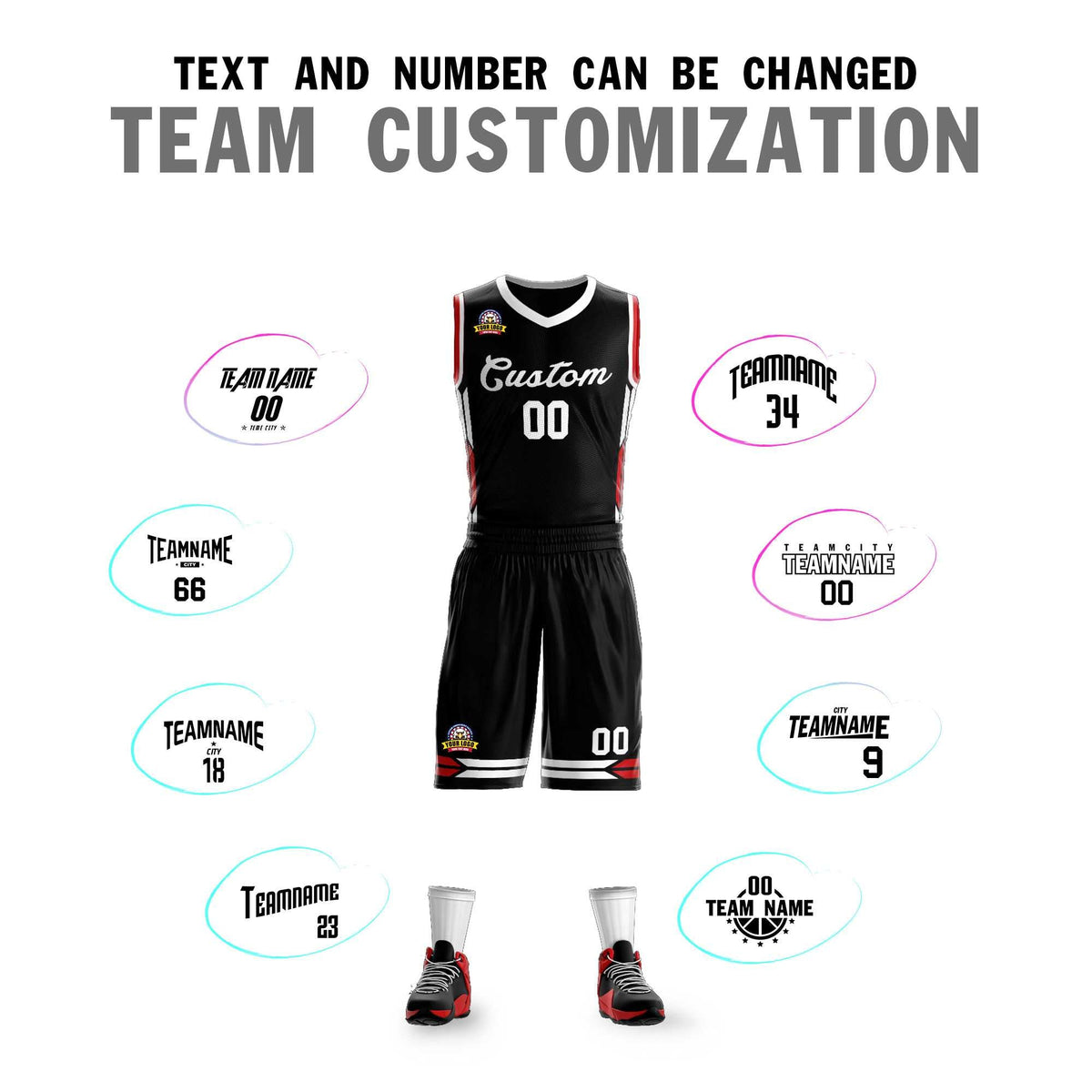 Custom Black White Classic Sets Mesh Basketball Jersey
