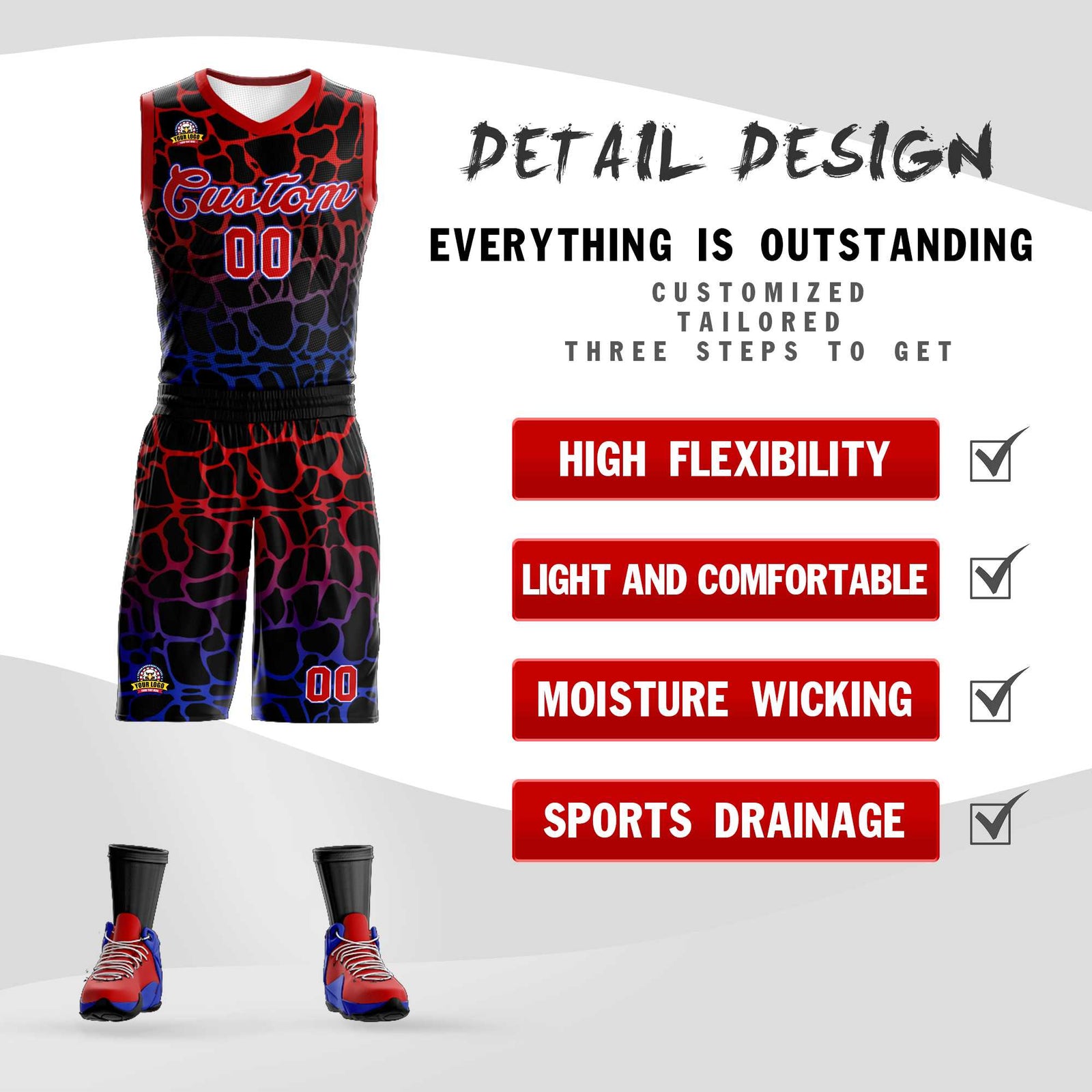 Custom Black Pink-Blue Spotted Graffiti Pattern Sports Uniform Basketball Jersey