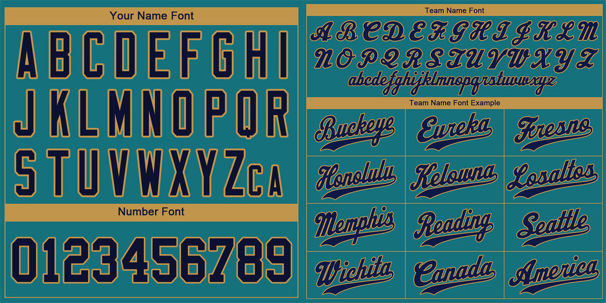 Custom Aqua Royal-Old Gold Classic Style Authentic Baseball Jersey