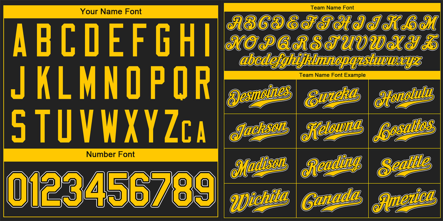 Custom Black Gold-White Classic Style Authentic Baseball Jersey