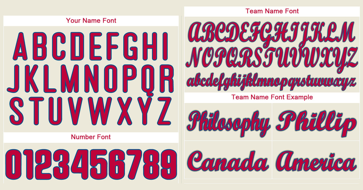 Custom Cream Red-Royal Classic Style Authentic Baseball Jersey