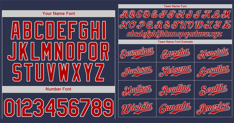 Custom Navy Red-White Hook Classic Style Authentic Baseball Jersey