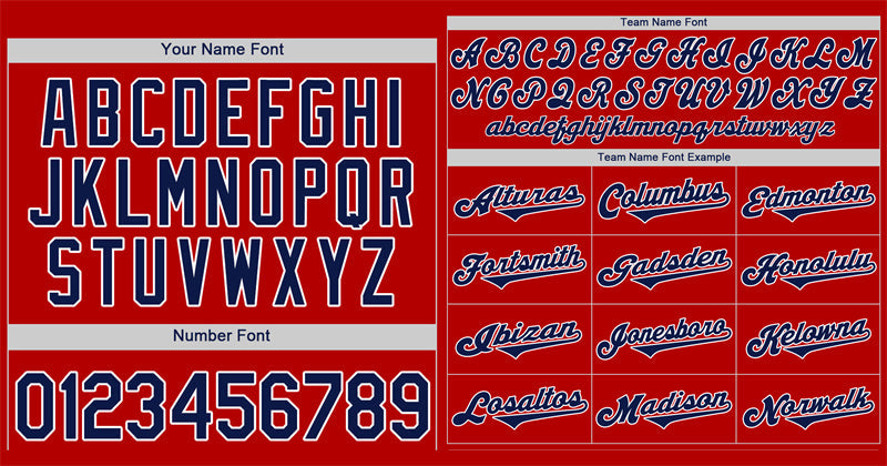 Custom Red Navy-White Classic Style Authentic Baseball Jersey
