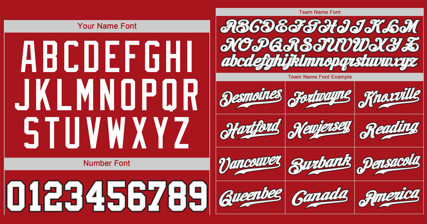 Custom Red White-Black Classic Style Authentic Baseball Jersey