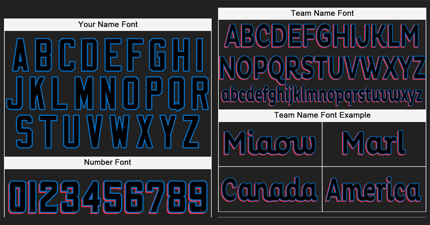 Custom Black Powder Blue-Orange Classic Style Authentic Baseball Jersey