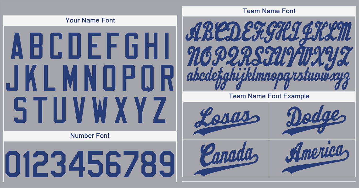 Custom Gray Royal Red Hook Classic Style Authentic Baseball Jersey