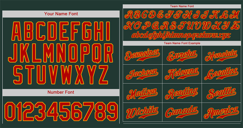 Custom Green Red-Yellow Classic Style Authentic Baseball Jersey