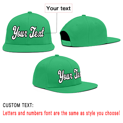 Custom Kelly Green Red-White Sport Baseball Cap