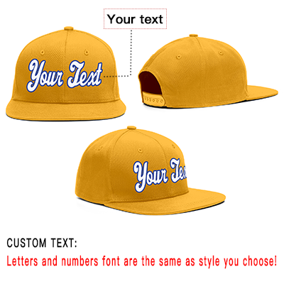 Custom Yellow White-Royal Casual Sport Baseball Cap