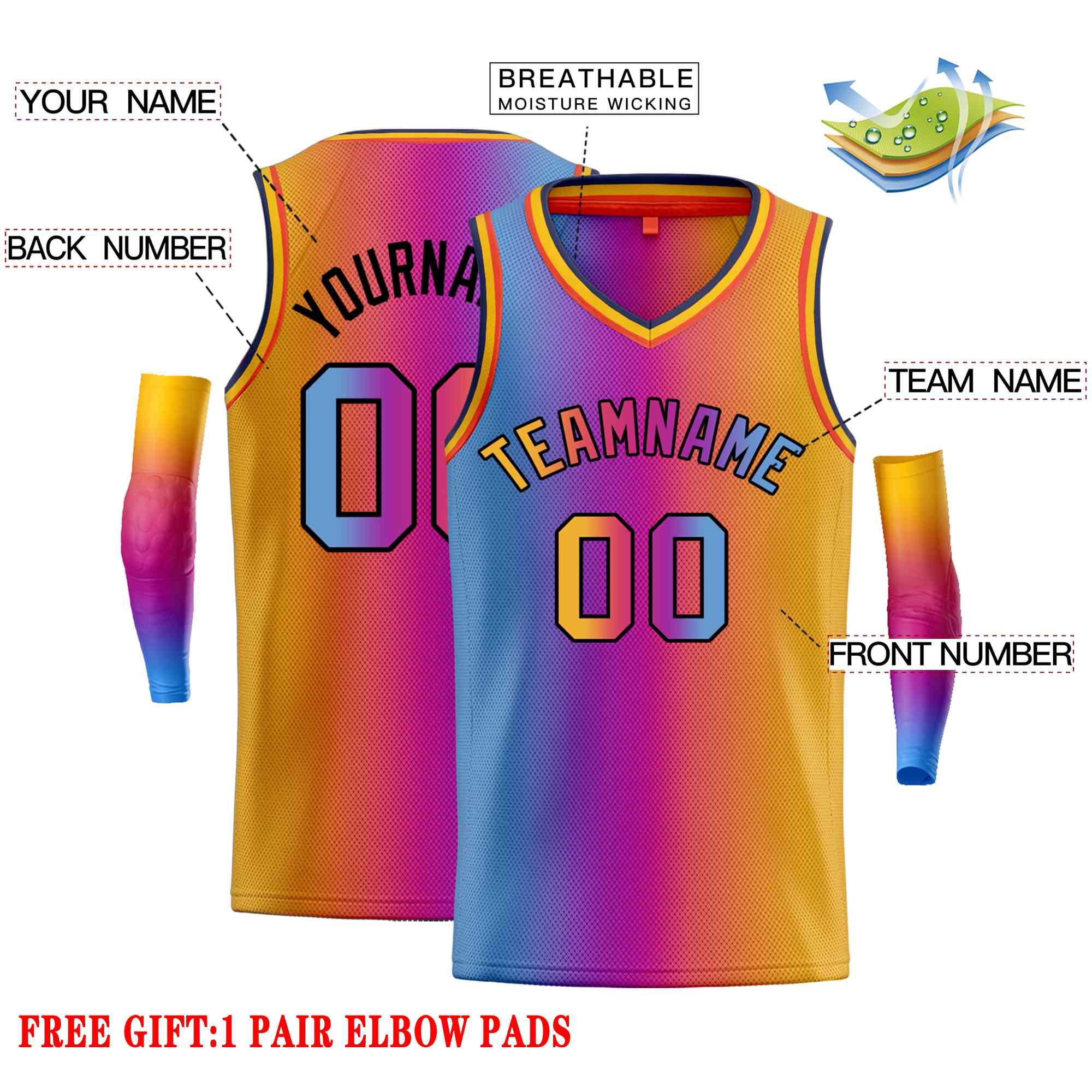 Black And Orange Basketball Jersey