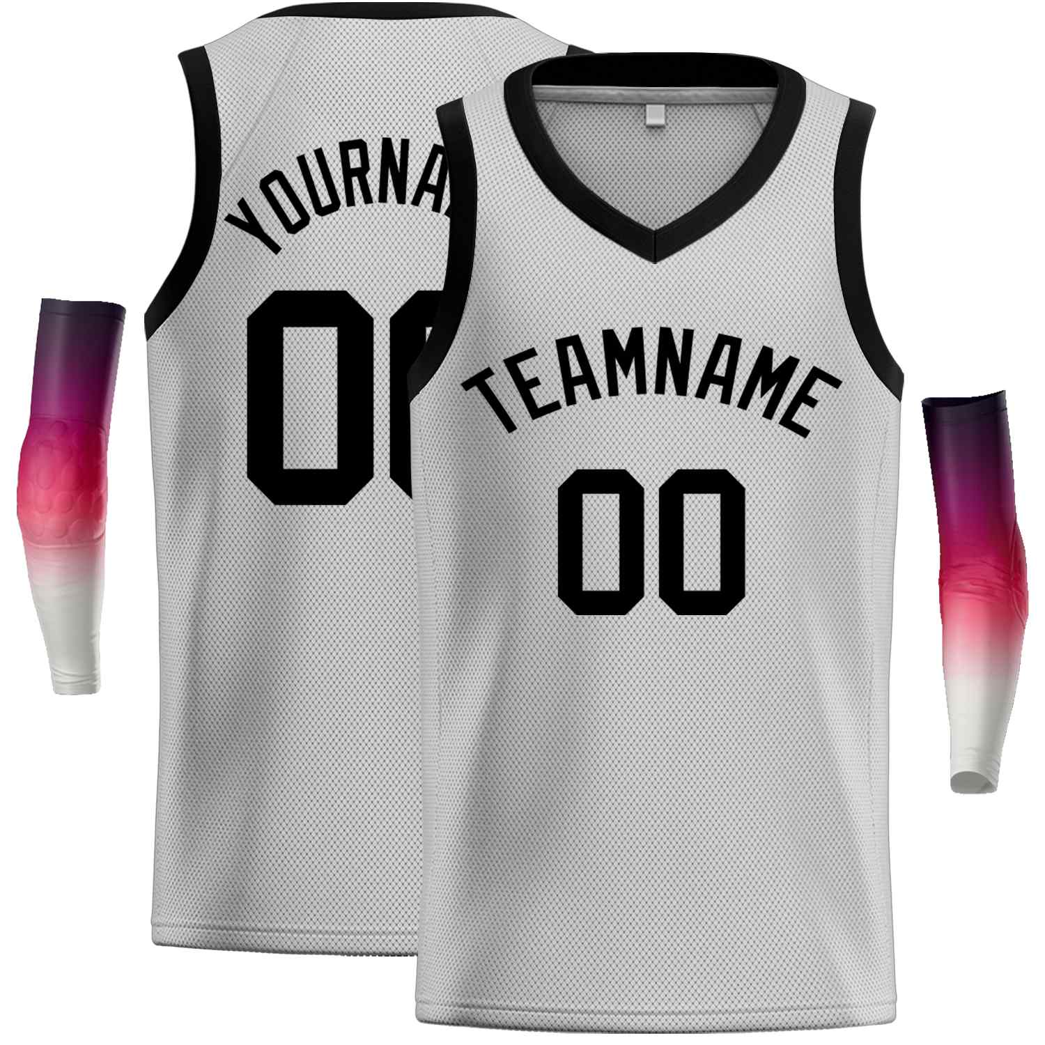 Custom Gray Black-Classic Tops Men Casual Basketball Jersey