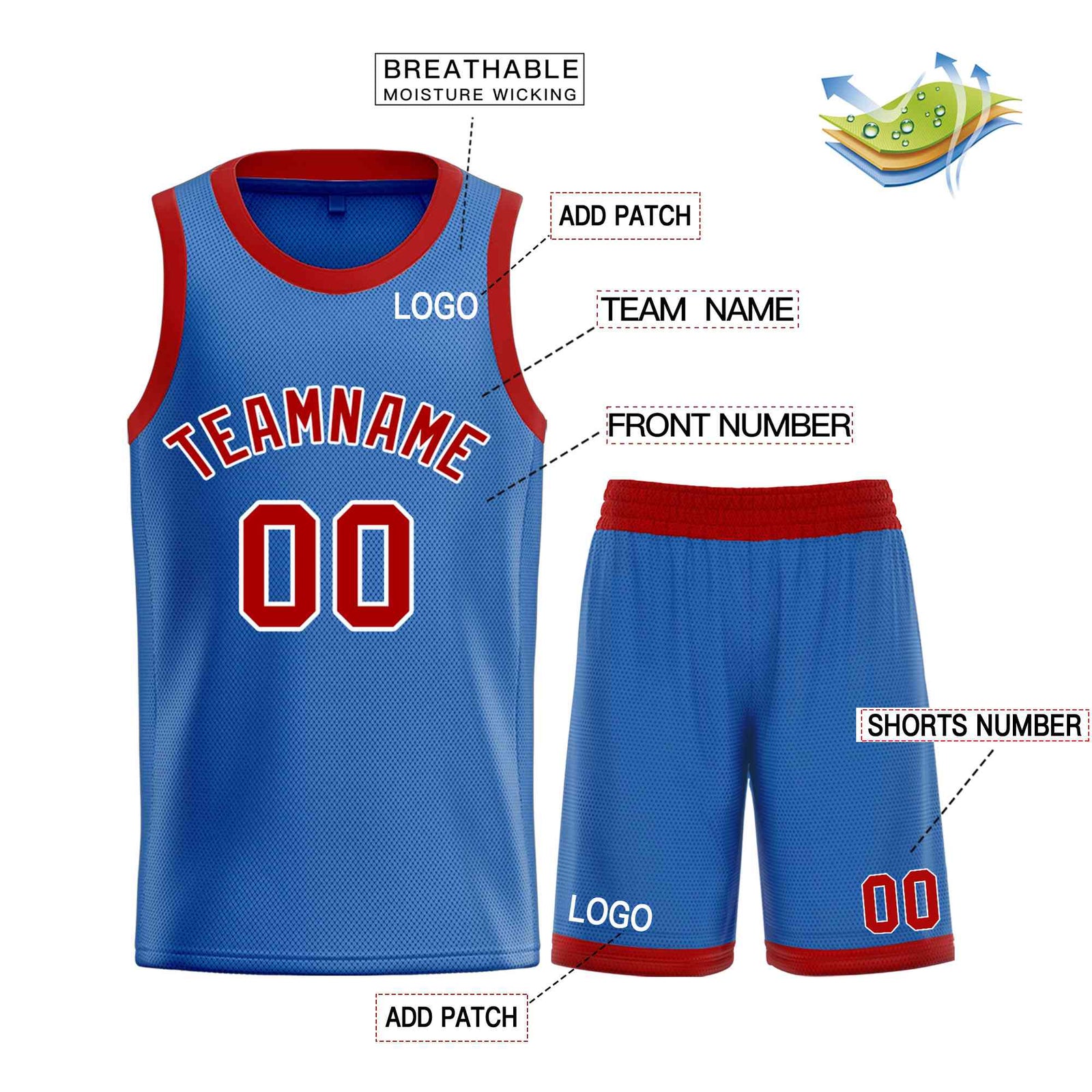 Custom Blue Maroon-White Bull Classic Sets Curved Basketball Jersey
