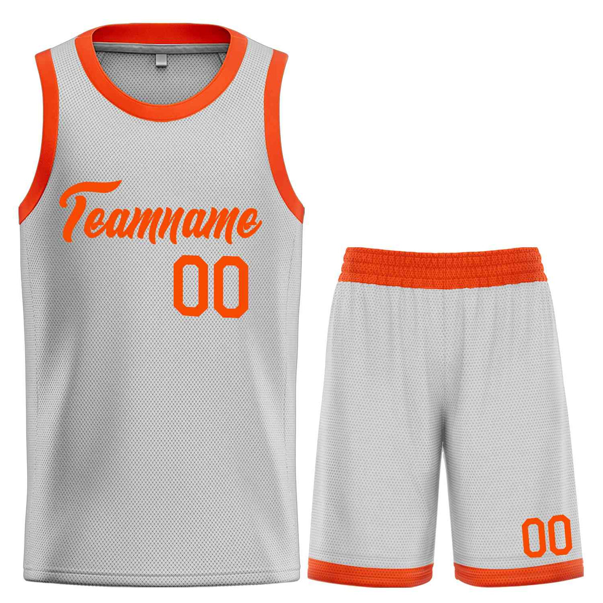 Custom Gray Orange Heal Sports Uniform Classic Sets Basketball Jersey