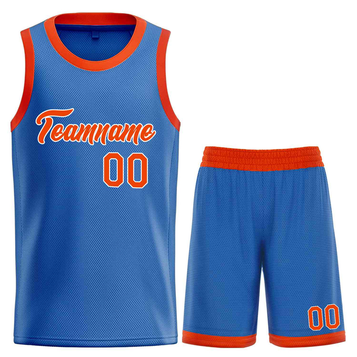 Custom Blue Orange-White Heal Sports Uniform Classic Sets Basketball Jersey