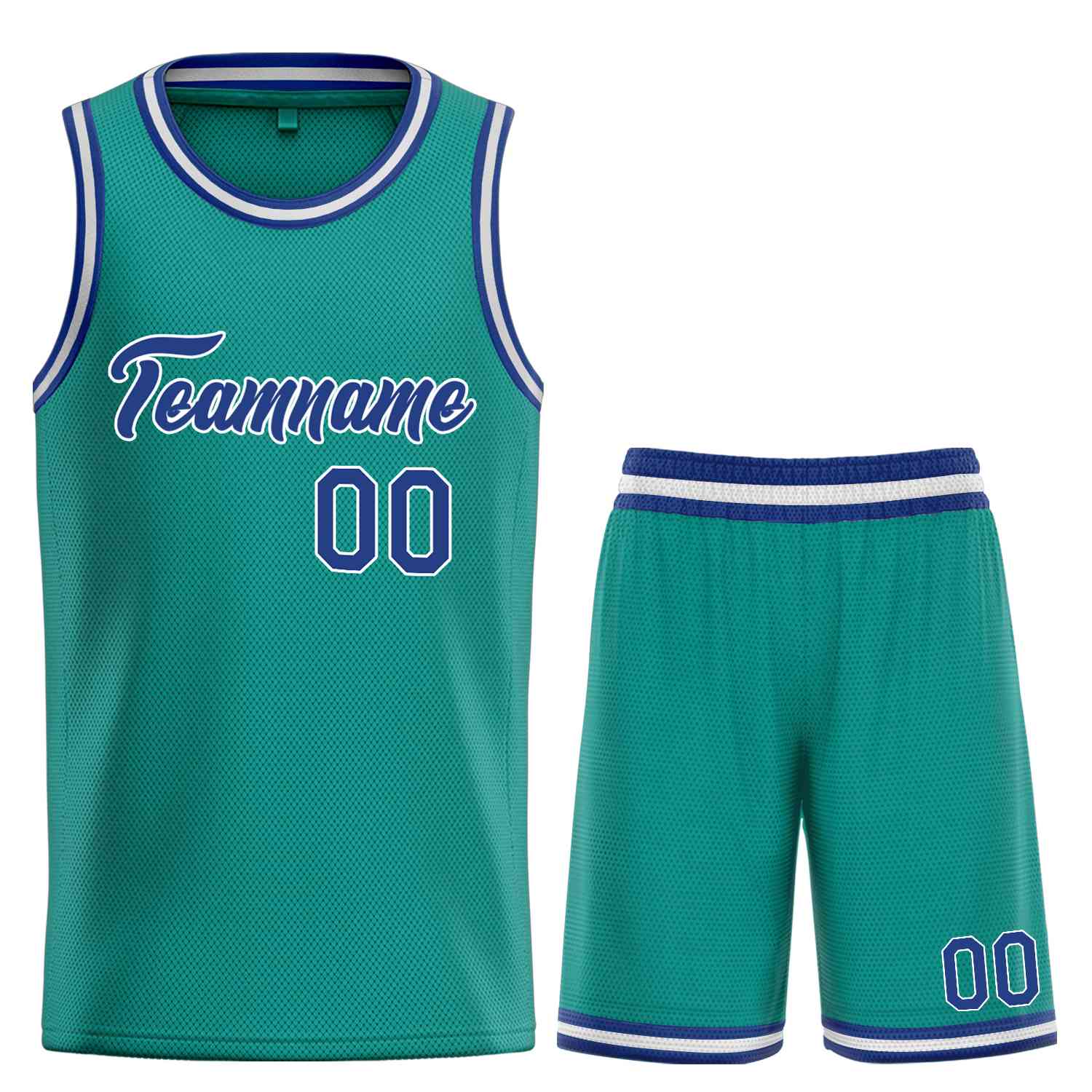 Custom Teal Royal-White Heal Sports Uniform Classic Sets Basketball Jersey