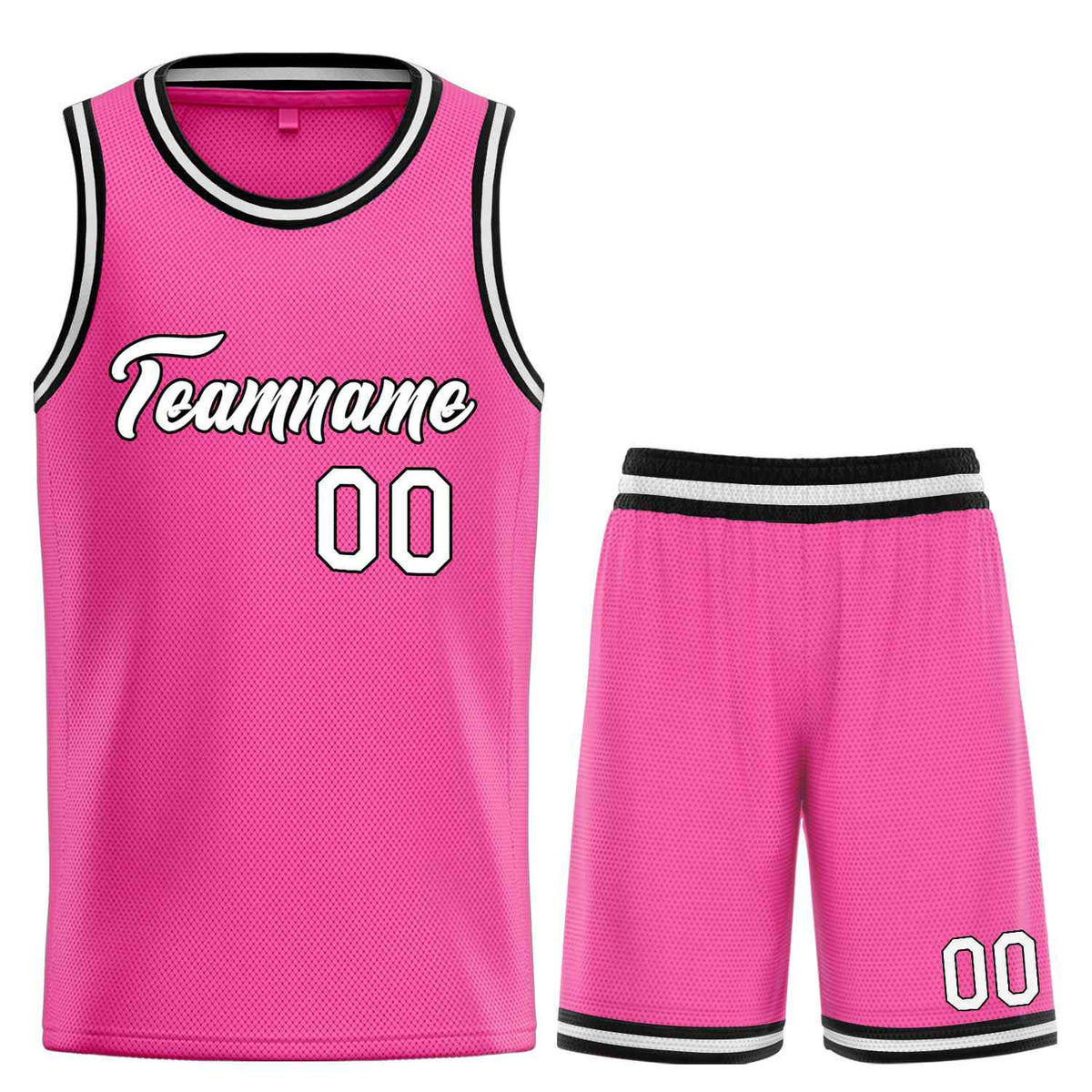 Custom Pink White-Black Heal Sports Uniform Classic Sets Basketball Jersey