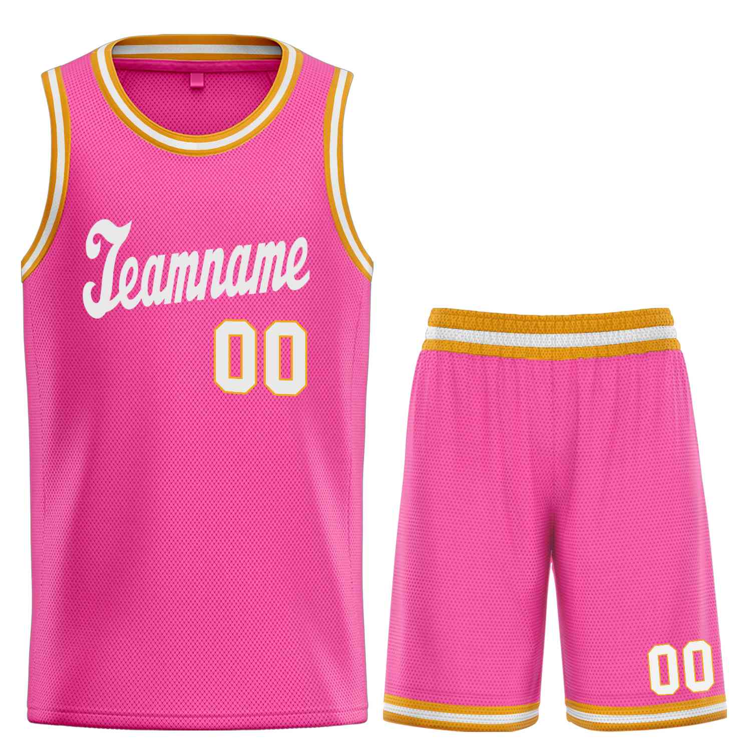 Custom Pink WhiteClassic Sets Sports Uniform Basketball Jersey
