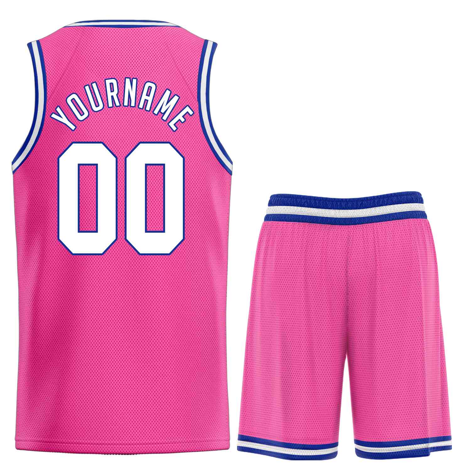 Custom Pink White-Royal Classic Sets Sports Uniform Basketball Jersey