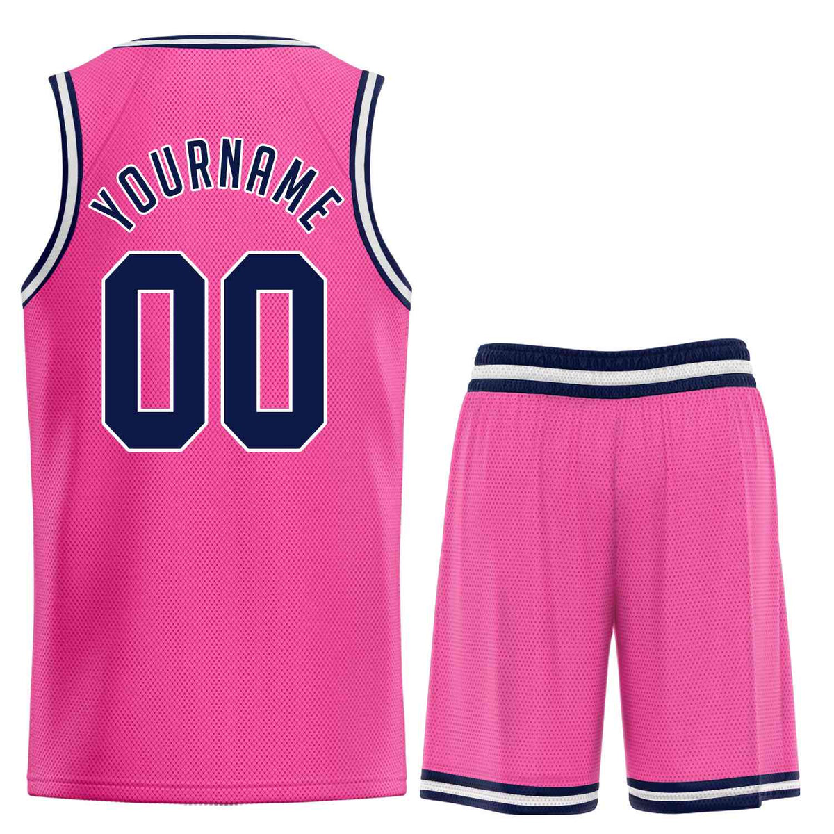 Custom Pink Navy-White Classic Sets Sports Uniform Basketball Jersey
