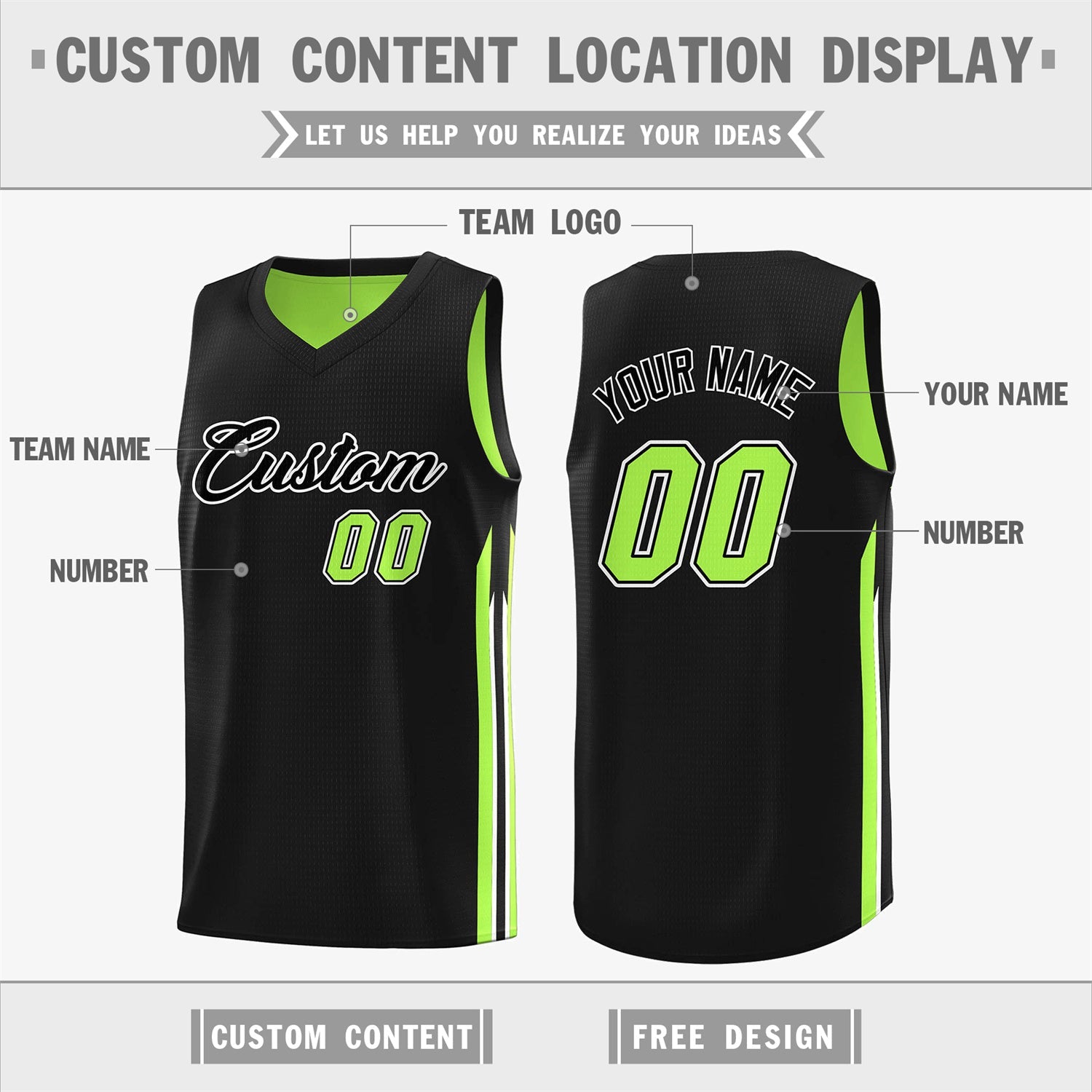 Custom Reversible Basketball Jersey Personalized Double Side Tops