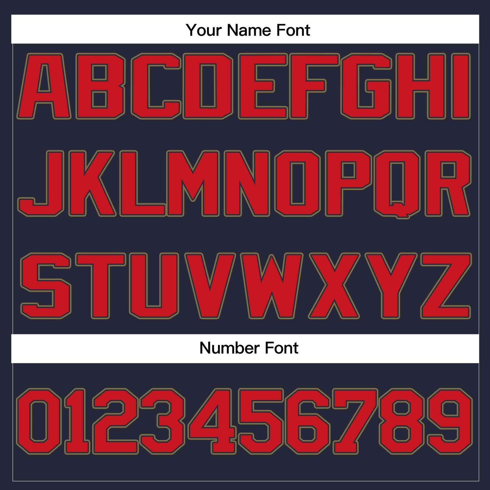 Custom Navy Red-Old Gold Classic Style Crew neck T-Shirts Full Sublimated