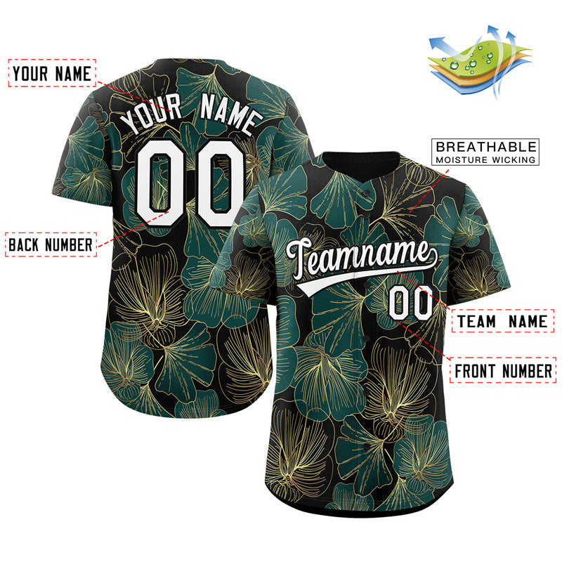 Custom Black White-Black Graffiti Pattern Authentic Baseball Jersey