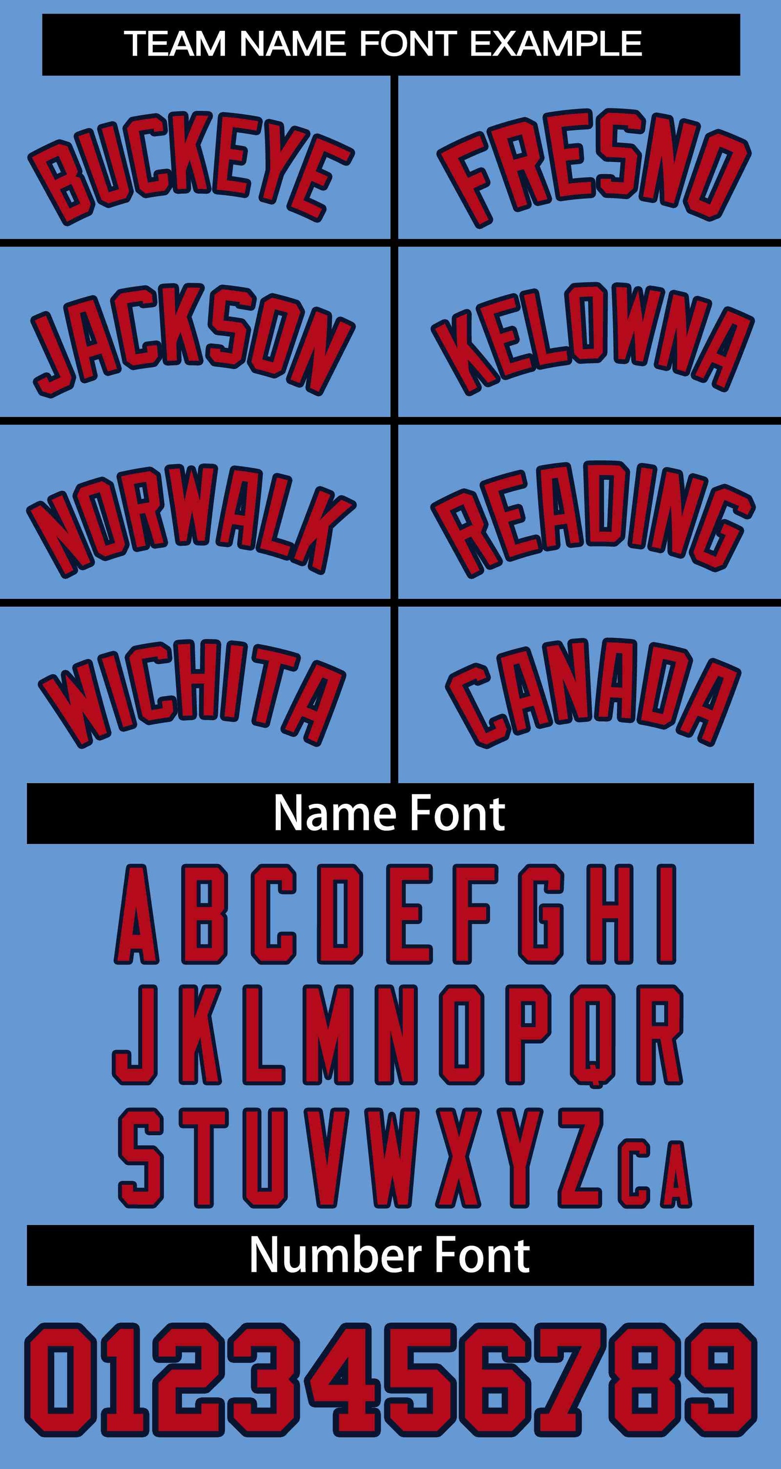 Custom Light Blue Red-Navy Classic Style Authentic Two-Button Softball Jersey