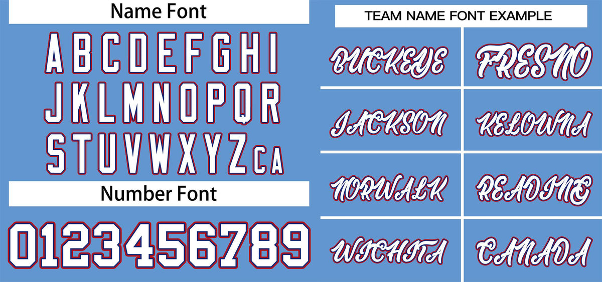 Custom Stitched Powder Blue White-Red Classic Style Sweatshirt Pullover Hoodie