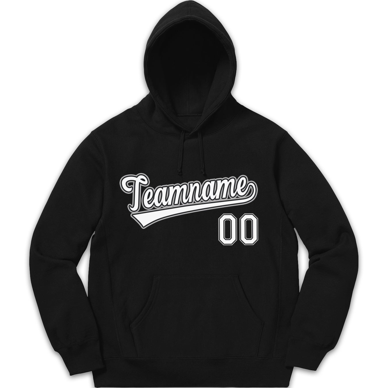 Custom Black Gray-White Classic Style Sweatshirt Fashion Hoodie Uniform