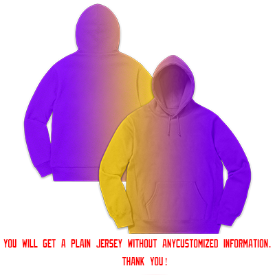 Custom Purple Yellow Gradient Fashion Casual Pullover Sweatshirt Hoodie