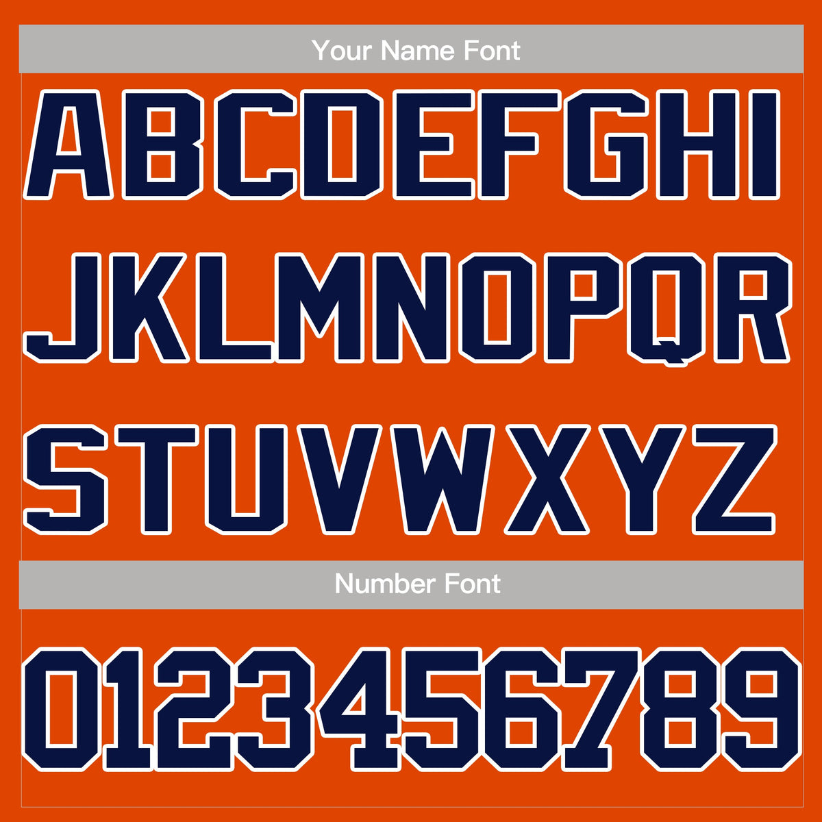 Custom Orange Navy-White Letterman Solider Classic Style Varsity Full-Snap Jacket