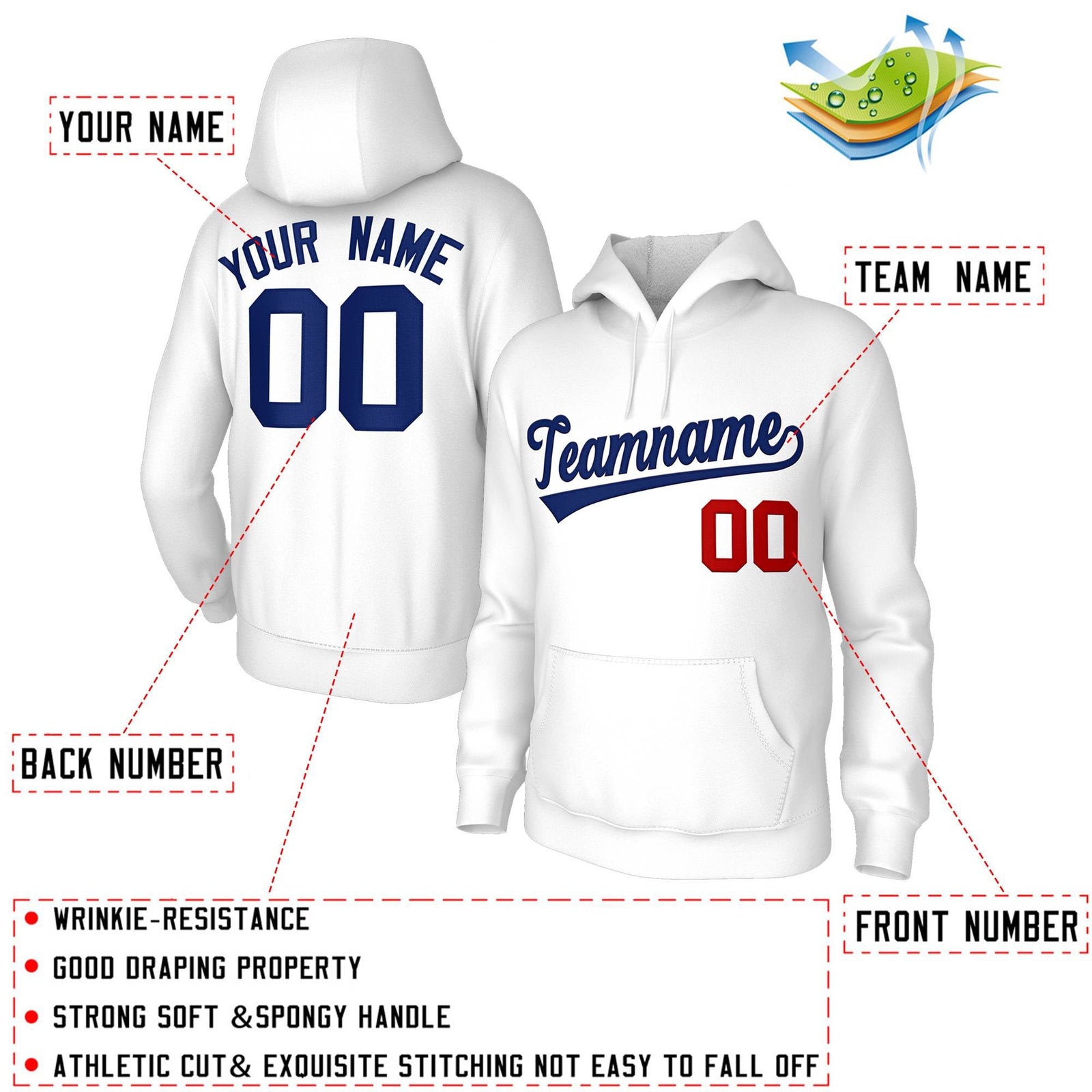 Custom Classic Style Hoodie Game White Training Uniform