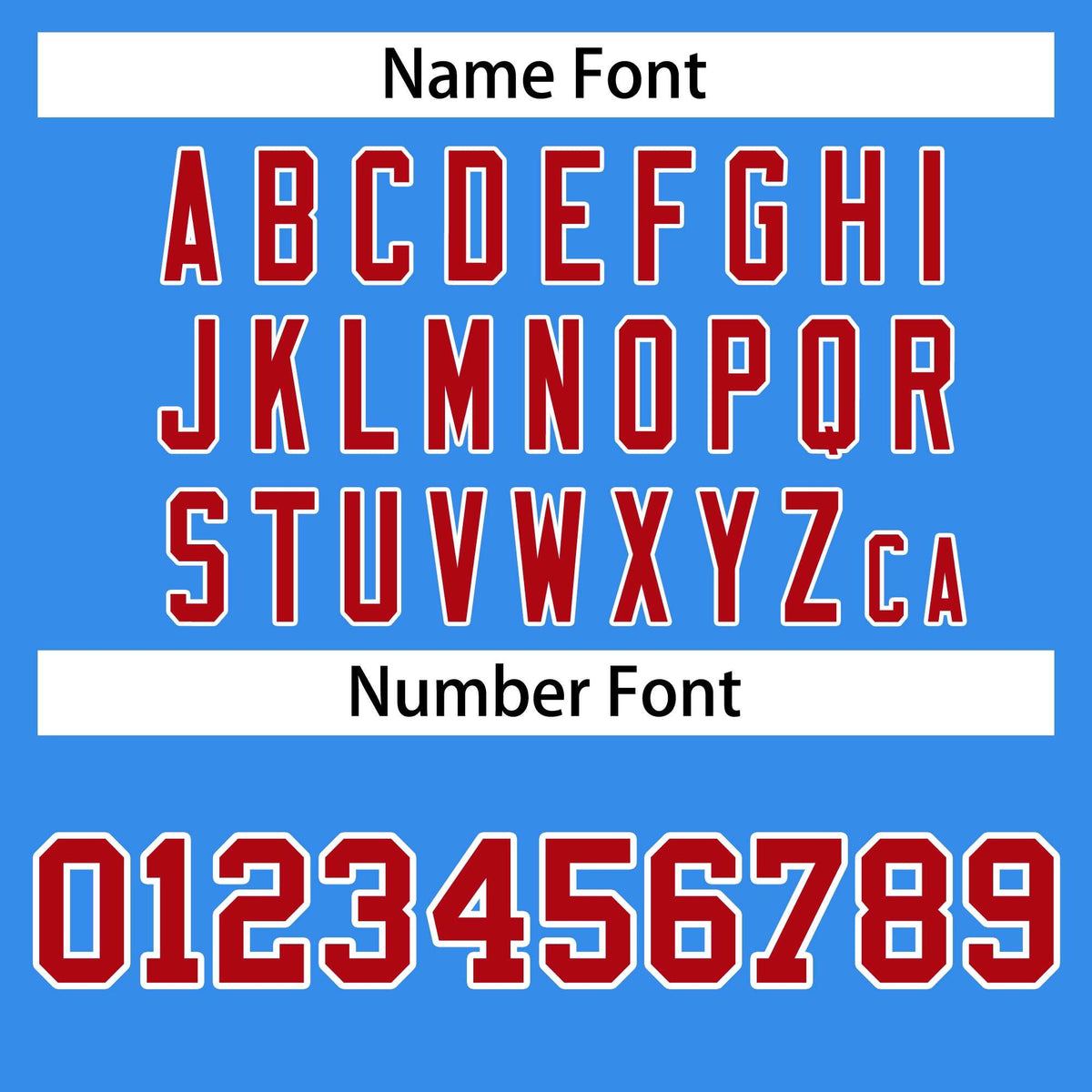 custom shirts & tops name and number font