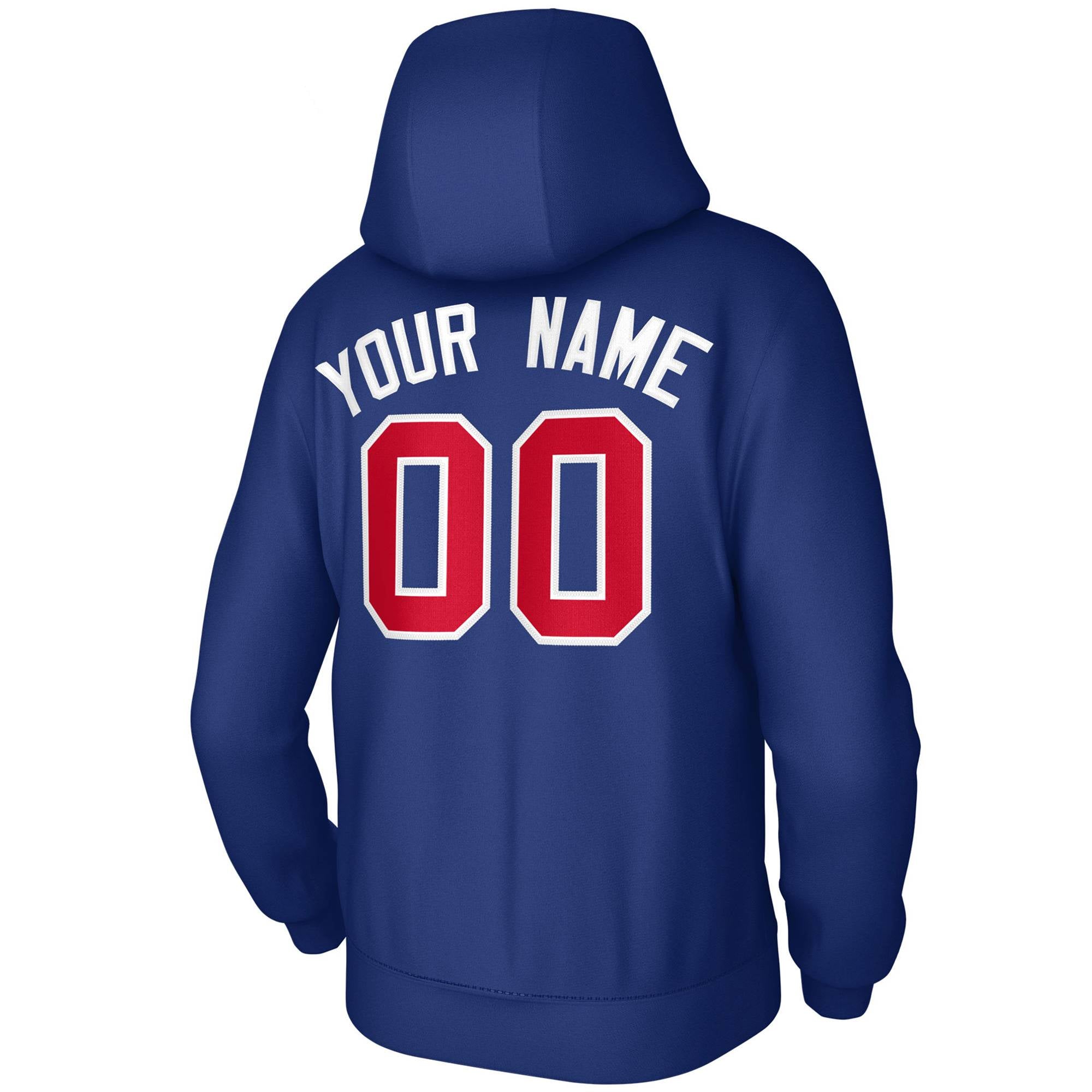 Custom Royal Red-White Classic Style Training Uniform Pullover Hoodie