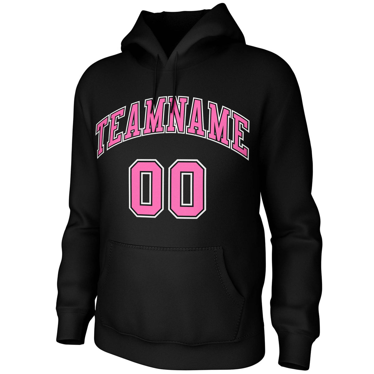 Custom Black Pink-Black-White Classic Style Training Uniform Pullover Hoodie