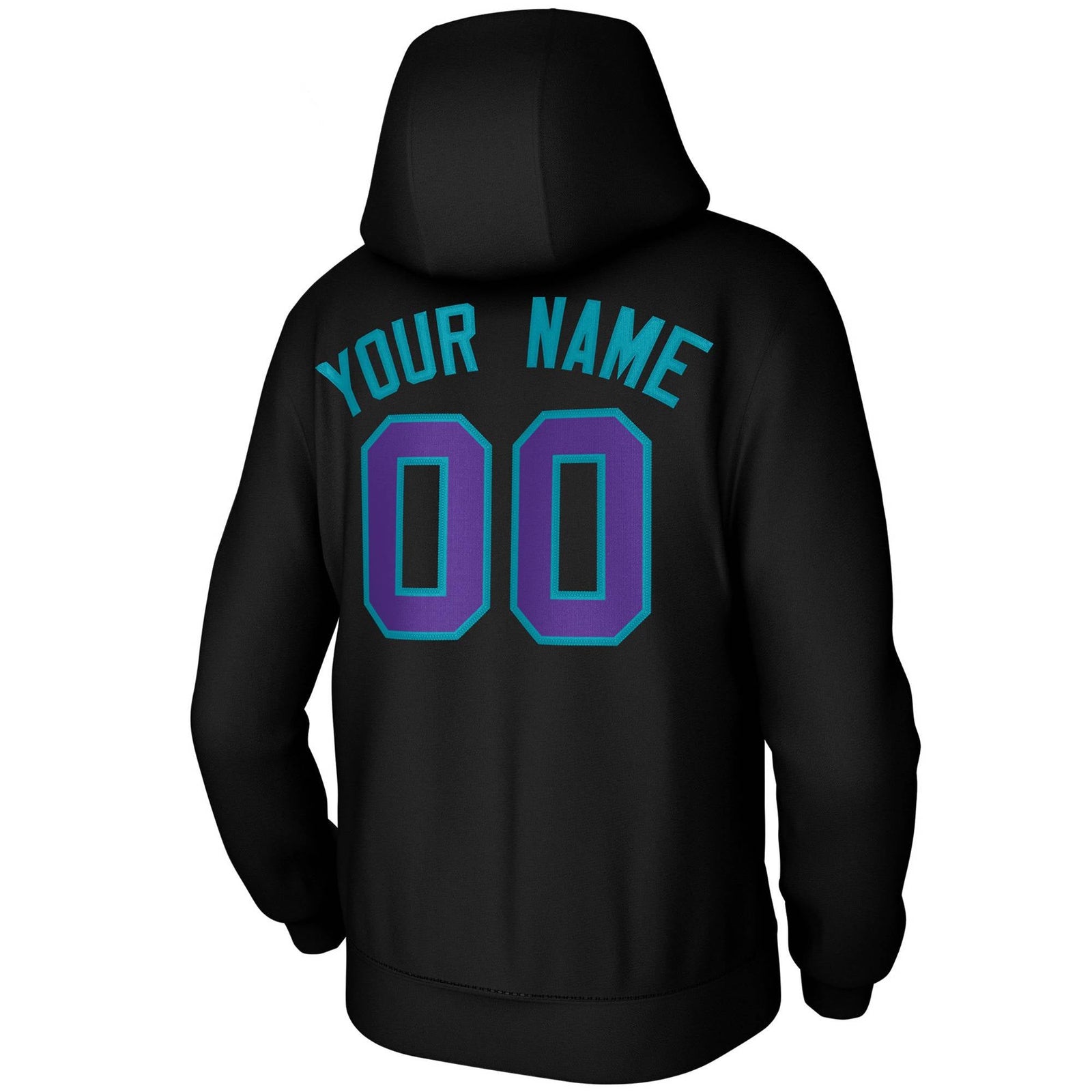 Custom Black Green-Purple Classic Style Sweatshirts Uniform Pullover Hoodie