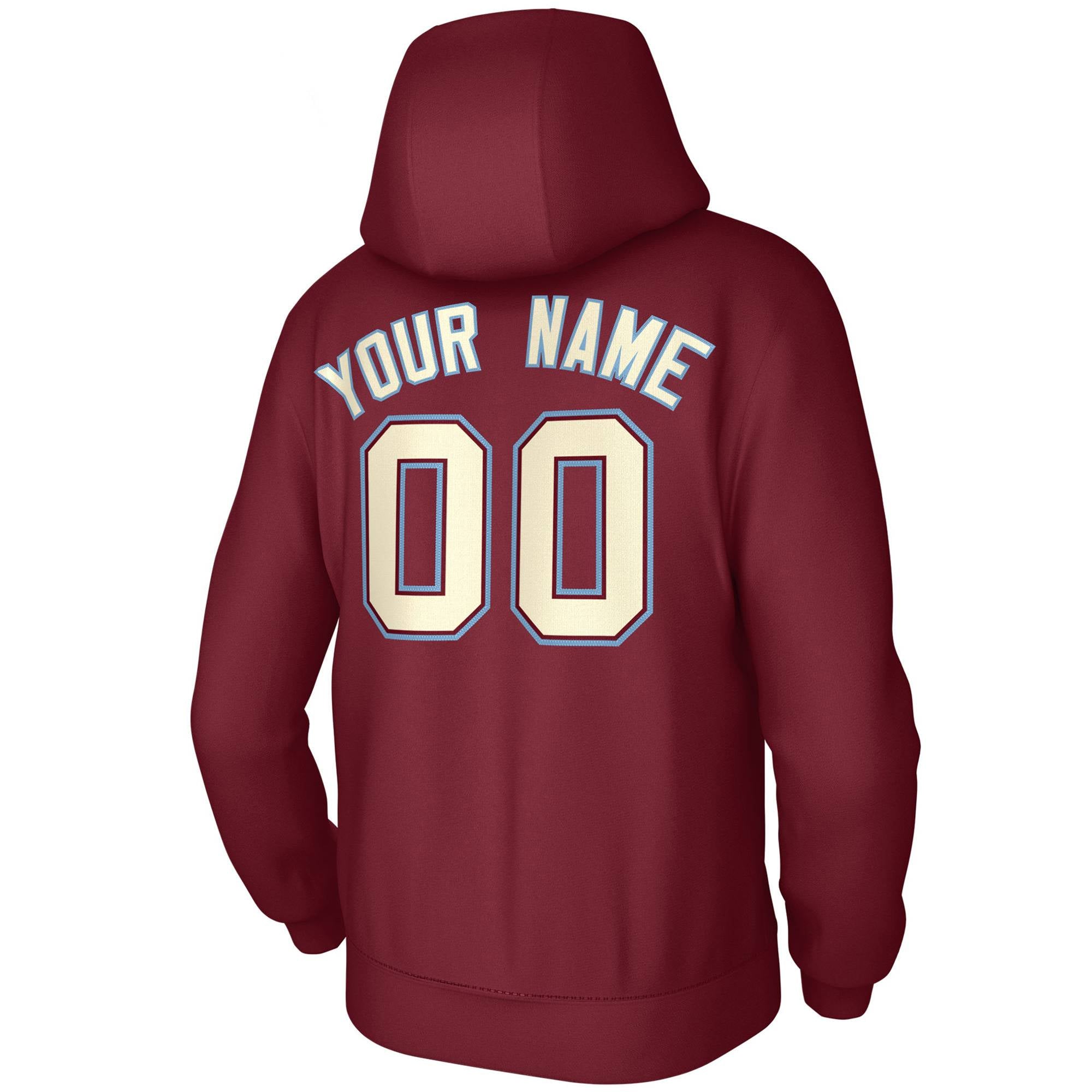Custom Cardinal Cream-Cardinal Classic Style Personalized Uniform Pullover Hoodie