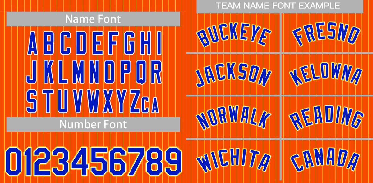 Custom Orange Royal-Yellow Stripe Fashion Authentic Baseball Jersey