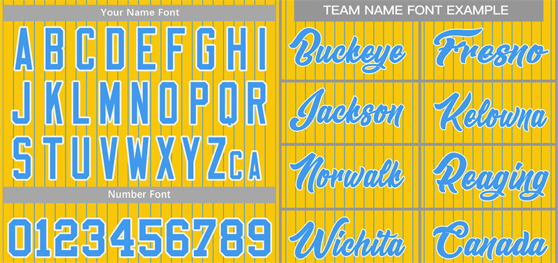 Custom Gold Light Blue-White Stripe Fashion Authentic Baseball Jersey