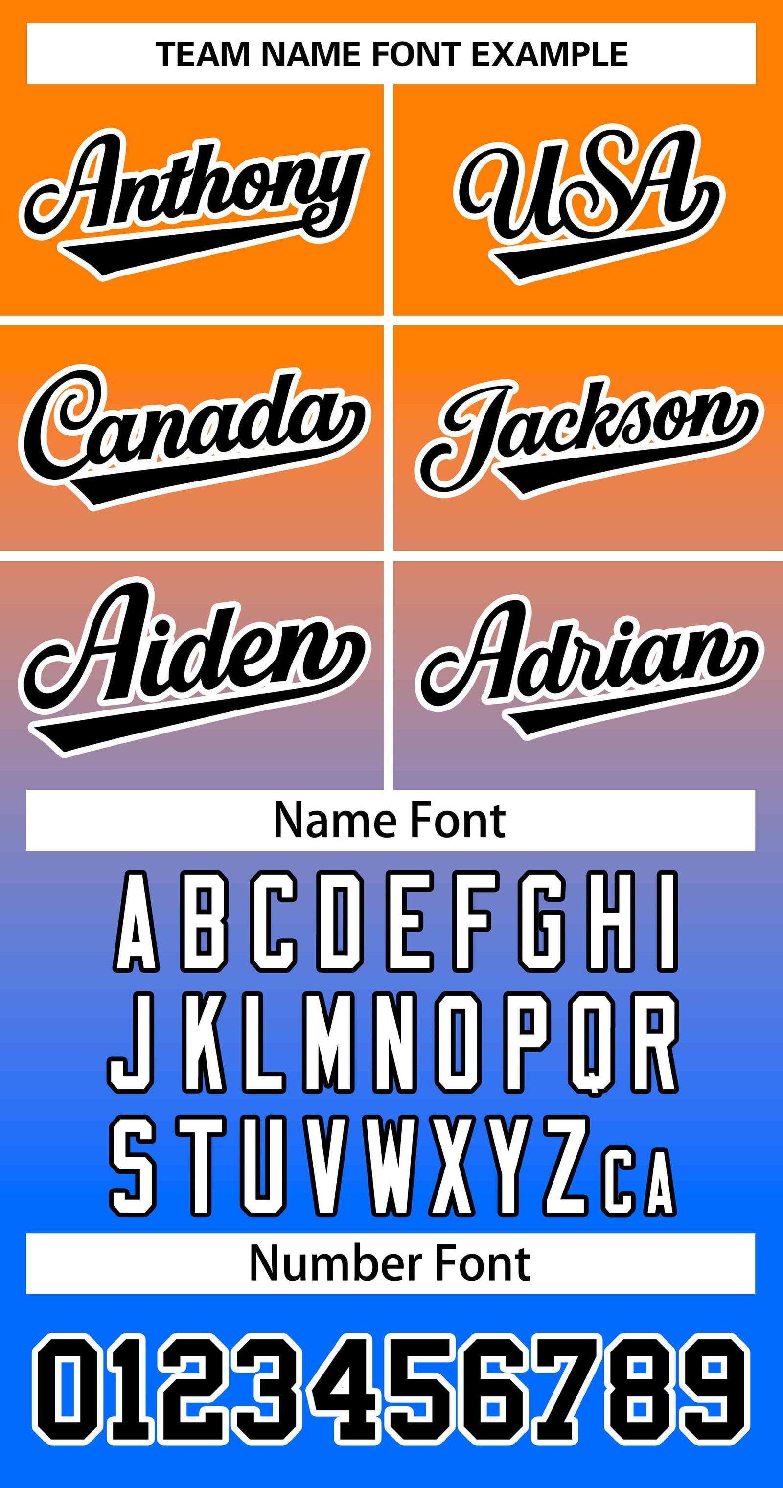 Custom Orange Powder Blue Black-White Gradient Fashion Authentic Two-Button Softball Jersey