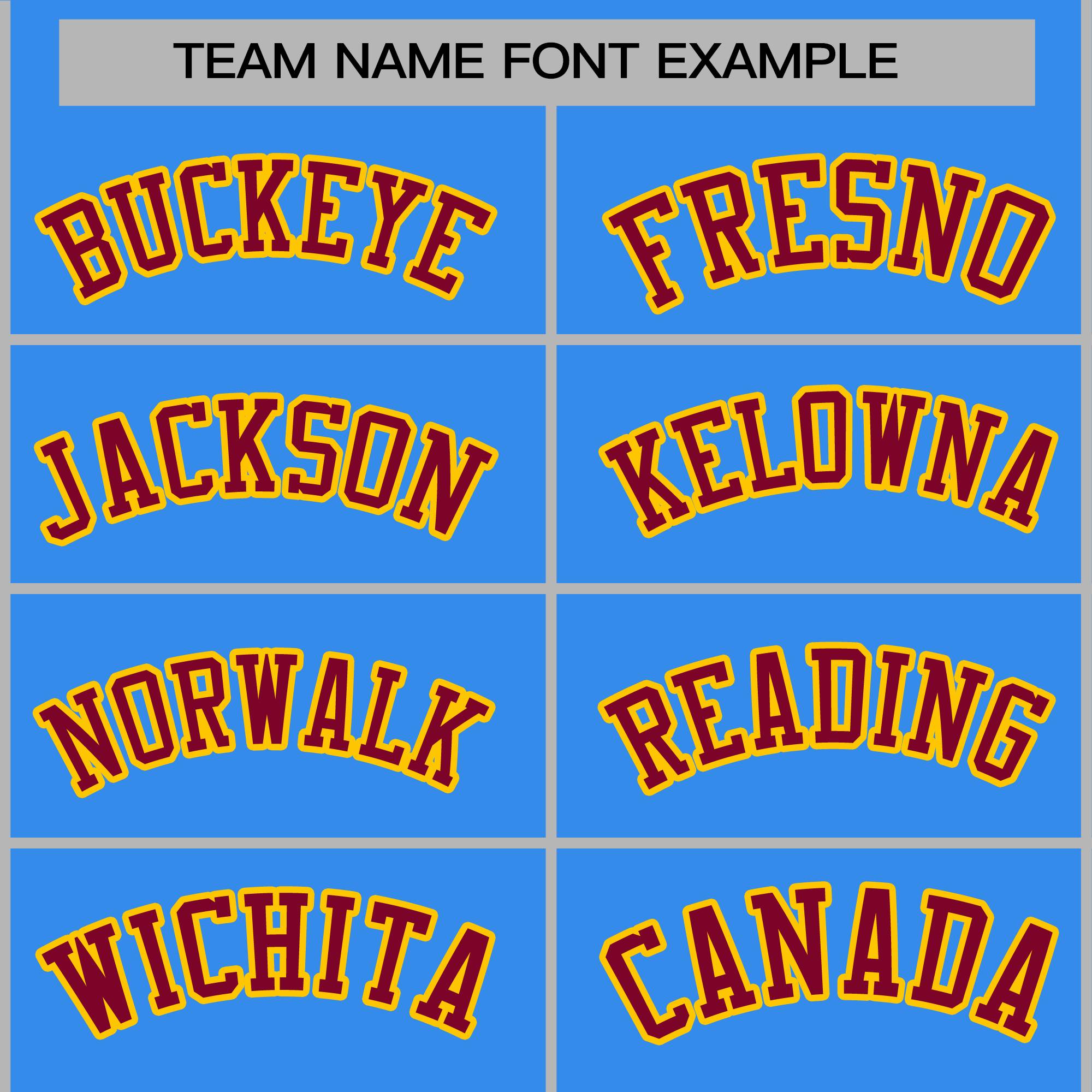 Custom Powder Blue Crimson-Gold Classic Style Varsity Full-Snap Letterman Jacket