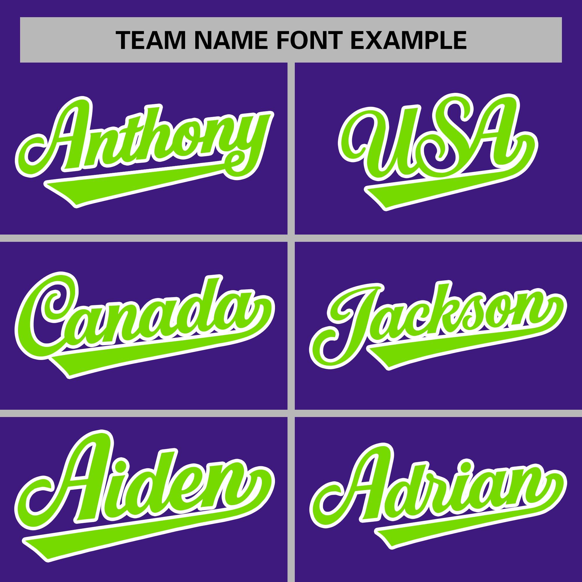 Custom Purple Neon Green-White Classic Style Varsity Full-Snap Letterman Jacket