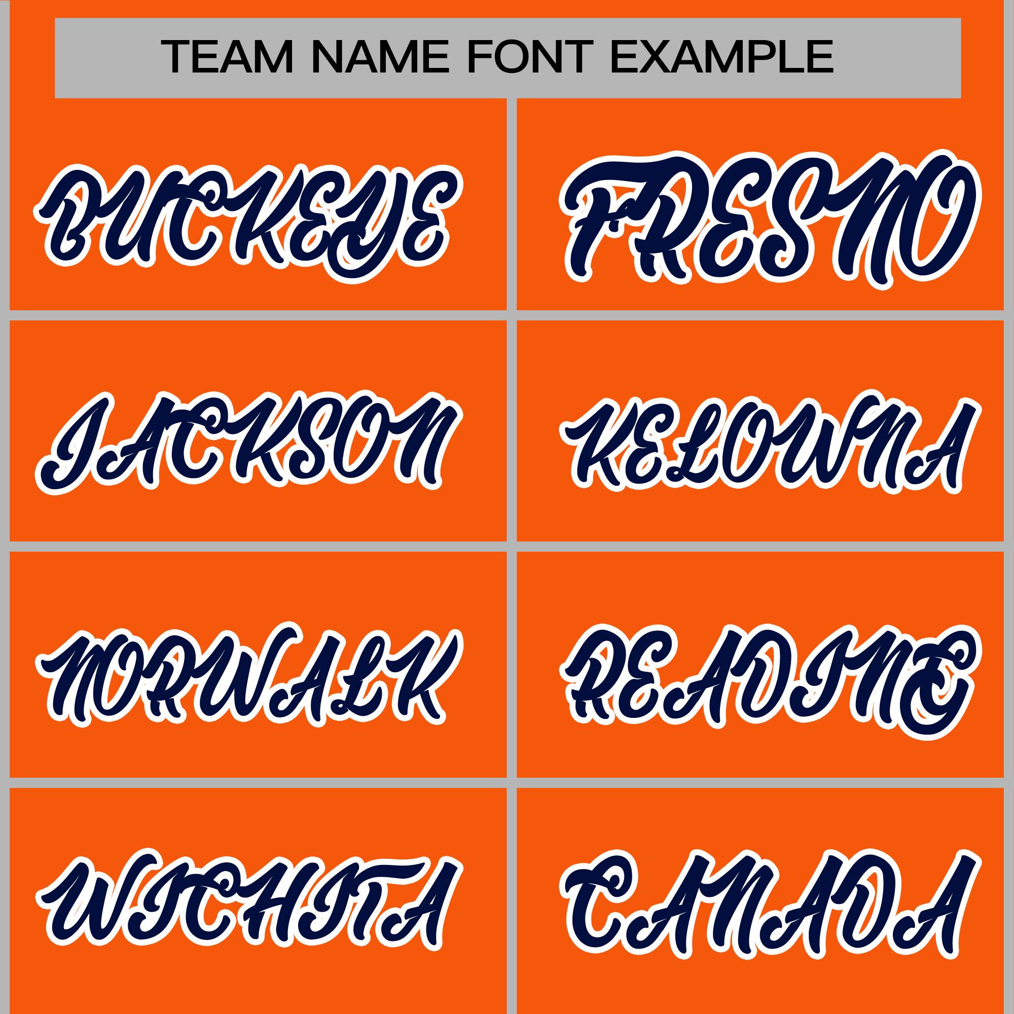 Custom Orange Navy-White Classic Style Varsity Full-Snap Letterman Jacket