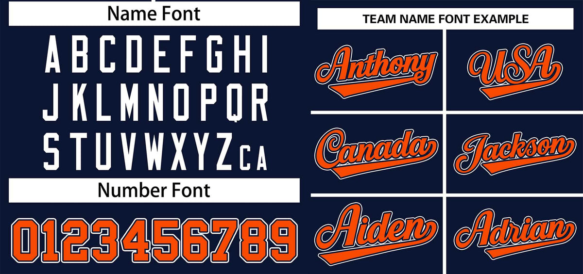 Custom Navy Orange-White Classic Style Authentic Two-Button Softball Jersey